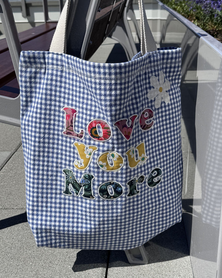Love You More Gingham Tote