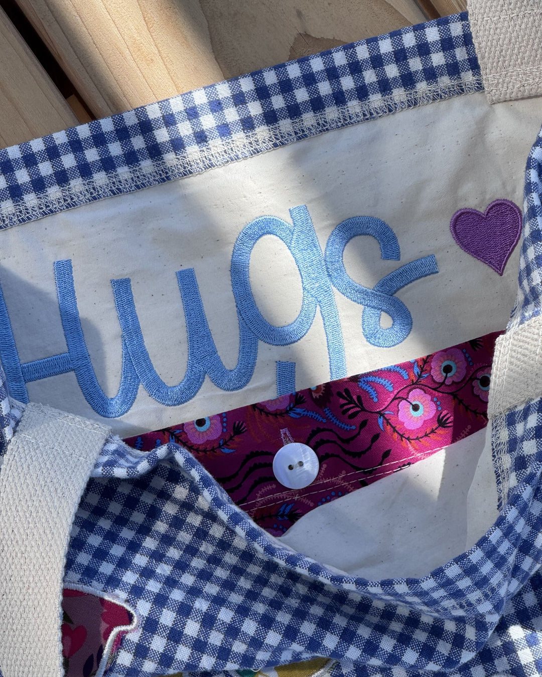 Love You More Gingham Tote
